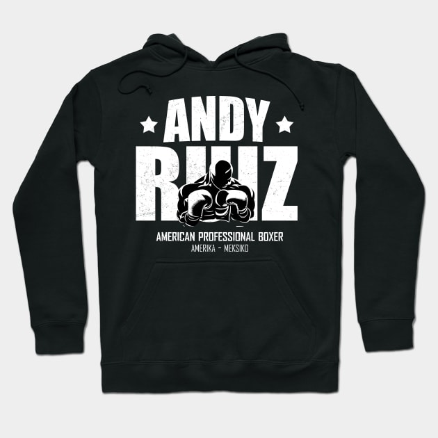 boxer andy ruiz Hoodie by Retro Project